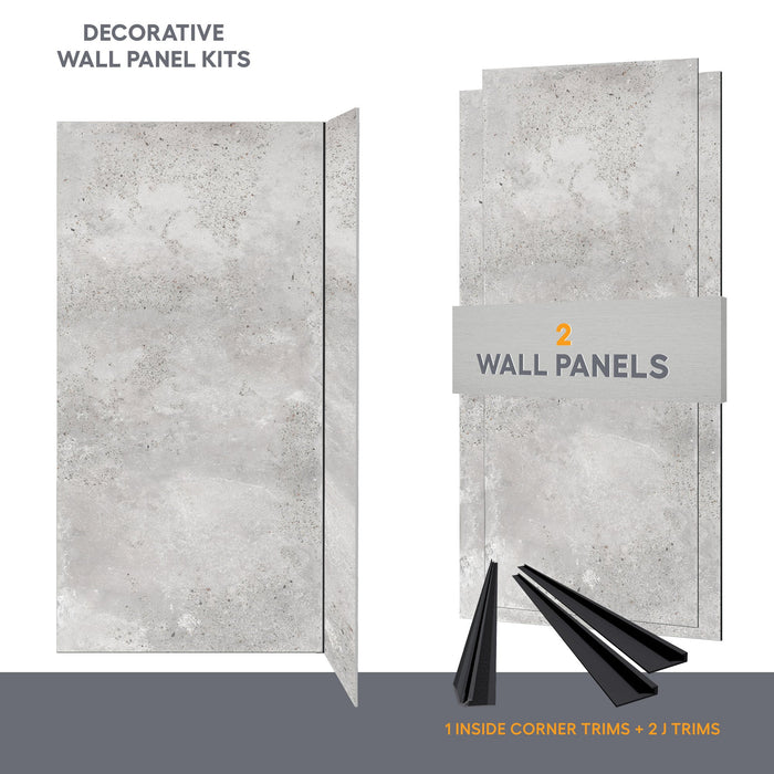 Wall panel kit for 48x36 corner shower - Everest (Ultra Matte Finish)