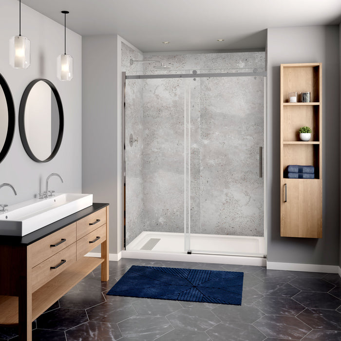 Wall panel kit for 60x32 alcove shower - Boardwalk (satin finish)