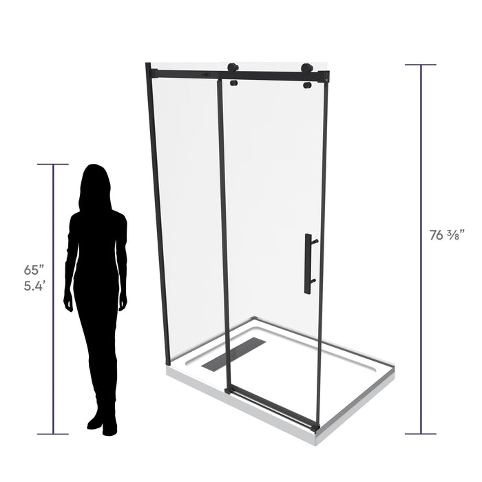 60 x 32 rectangular alcove shower with base and door