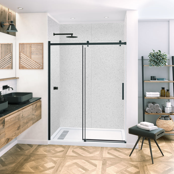 Wall panel kit for 60x32 alcove shower - Stellar snow (glossy finish)